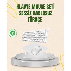 Resim Kablosuz Klavye ve Mouse Seti - Ergonomik Tasarım, Sessiz Kullanım, Geniş Uyumluluk 