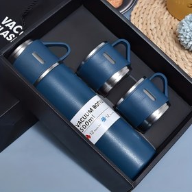 Resim 500 ml/ 16.9 oz paslanmaz çelik yalıtımlı su bardağı, 2 bardak kapağı ile/olmadan, çift katmanlı sızdırmaz su şişesi, dağcılık, bisiklet, kamp, doğum günü hediyeleri için uygun 