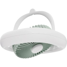 Resim Tavan Fanı Uzaktan Kumanda Salınım Fanı 7inch 4000MAH 4 Dişli ve Sıcak Işık LED Lamba USB Masası Tavan Fan-A (Yurt Dışından) 