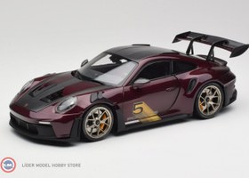 Resim 1:18 Minichamps 2023 Porsche 911 992 GT3 RS Purple With Gold Wheels 