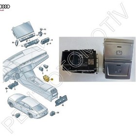 Resim Audi A7 Park El Fren Düğmesi 4k0927225b 2019 - 2024 