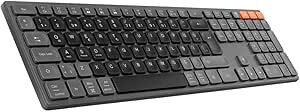 Resim Everest KB-2610 Siyah/Gri 2.4G+BT1+BT2 üçü bir arada 3 in 1 Q Kablosuz klavye 