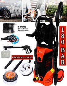 Resim AboutThePerfect Yüksek Basınçlı Elektrikli Bahçe ve Oto Temizleme Aracı, 180 Bar 
