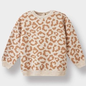 Resim Defacto Kız Bebek Bisiklet Yaka Leopar Desenli Kazak F2602a525wnbg744 Bej 