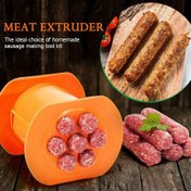 Resim [1pc 7-Delikli Et Sosis Yapma Aparatı] Manuel Et Sosis Yapma Aparatı 7 Delikli, PP Malzeme, Ücretsiz Çevapcici Hot Dog Dolum Kalıbı, Ev Yapımı Sosis Yapma Alet Seti İçin 