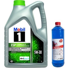 Resim Mobil 1 Esp Formula P 5W-30 Motor Yağı 5 L + Gojo Antifrizli Cam Suyu 