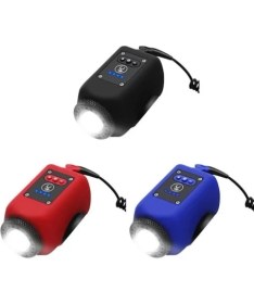 Resim Heugers 6128 USB Şarjlı Işıklı ve Kornalı Renkli Bisiklet Farı 