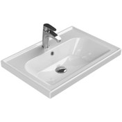 Resim Turkuaz Seramik Cerastyle Frame 65 X 45 Cm Etajerli Lavabo 