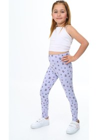 Resim Toontoy Kids Toontoy Kız Çocuk Baskılı Tayt Mavi 