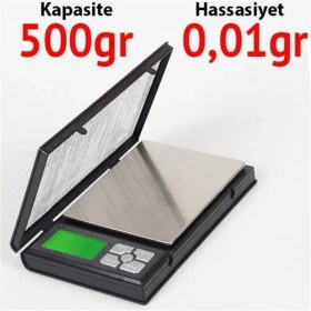 Resim Loyka Notebook Kapaklı Cep Terazisi - Hassasiyet: 0,01 Gr. Max: 500 Gr. 