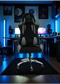 Resim Arji 3d Doku Koltuk Hareketli Ve Yumuşak Oyuncu Koltuğu Gri 