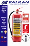 Resim Balkan Ticaret 6 kg köpüklü yangın söndürme cihazı+Talimat+Levha+Askı aparatı 