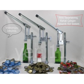 Resim Teknotrust Gazoz ve Soda Kapağı Kapatma Makinesi, 1000+ Şişe Kapak Açma Aracı 