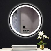 Resim Global Led Mirror 75 cm Dokunmatik Tuşlu Buğu Yapmayan Ledli Yuvarlak Banyo Aynası 