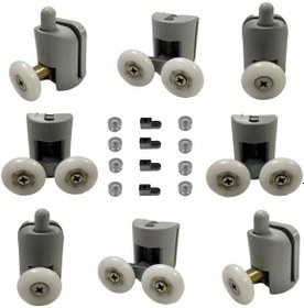 Resim Duşakabin Tekerleği Cam Kabin Tekeri Plastik 8 li Set Teker Çapı 24 mm 
