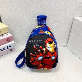Resim Marvel Spider-Man ve Iron Man Moda Karikatür Bozukluk Çantası, Outdoor Günlük Küçük Sırt Çantası Göğüs Çantası Seti, Sevgililer Günü ve Doğum Günleri İçin Mükemmel Hediye 