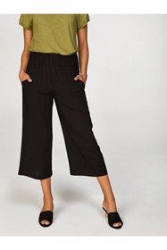 Resim Faik Sönmez Kadın Wide Leg Viskon Kapri 25YB00080 - Lacivert / XL 
