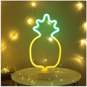 Resim Dekoratif Ananaslı Neon Led Masa Ve Gece Lambası Hediyelik Lamba 5224 Diğer 