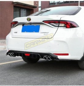 Resim Carmind Toyota Corolla Uyumlu Uyumlu Arka Tampon Difüzörü Piano Black 2019-2021 
