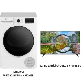 Resim Beko Kmx 1001 10 kg Kurutma Makinesi - 32" Hd Dahili Uydulu Tv Hediye 