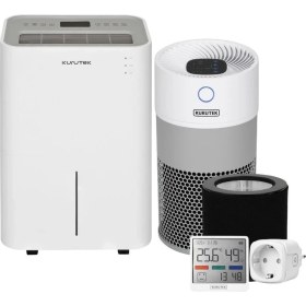 Resim Kurutek KT20 (Wi-Fi + Ion + Hepa) Nem Alma ve Hava Temizleme Cihazı + HT35 Hava Temizleme Cihazı + HT35 Uyumlu 2 Aşamalı Filtre 5'li Ürün Seti 