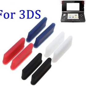 Resim Nintendo 3DS Oyun Konsolu için Yedek Silikon Ped Düğmesi Üst Üst LCD Ekran Kauçuk Ayak Kapağı (Siyah) 