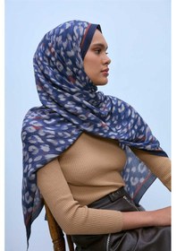 Resim Silk Home Eco Viscose Şal Lacivert Indigo Vizon Kiremit Leopar Desenli Nefes Alan 90x200 Çok Renkli 