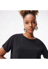 Resim Nike Yoga Dri-fıt Bayan Oversize Siyah Tişört Siyah 