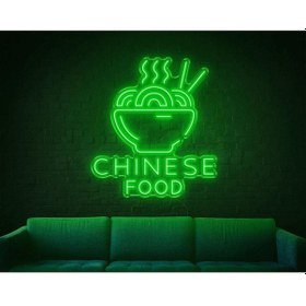 Resim Chınese Food Yazılı Ve Şekilli Neon Tabela Yeşil 