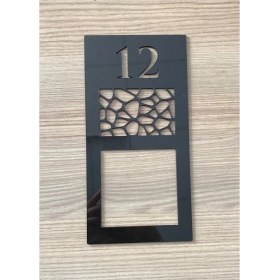 Resim 10 Adet Parlak Daire Kapı Numarası Zil Priz Çerçevesi -12 