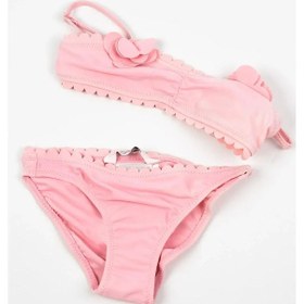 Resim Adisia Kız Çocuk Pembe Çiçek Detaylı Bikini Takımı Pembe 