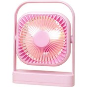 Resim Taşınabilir Usb Şarjlı 3 Kademeli Masaüstü Fan Vantilatör Soğutucu Ys2551 Pembe 