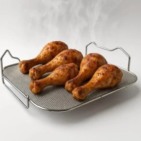Resim Hype Store Popüler 3000 Serisi Hava Fritöz Uyumlu Buhar Pişirme Aparatı, 304 Paslanmaz Çelik 
