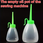 Resim Ev Dikiş Makinesi Yağı Şişesi, 60Ml/180Ml, Plastik Malzemeden Yapılmış, Büyük ve Küçük Sivri Nozul ile Yağ Dolumu İçin Uygun, Vintage Düz Tabanlı Dikiş Makineleri İçin. 
