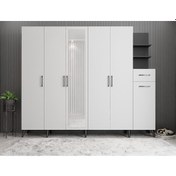 Resim Açelya Portmanto Vestiyer M7-210 Cm Füme-Beyaz 
