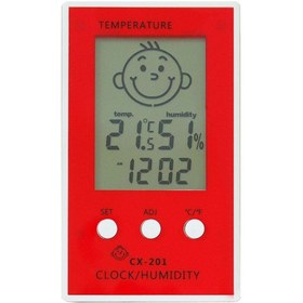 Resim Weather Forecast Çocuklar için İç Mekan Termometre ve Nem Ölçer Saatli thr111 