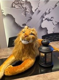 Resim Aslan Peluş Oyuncak 60x30 Cm Kahverengi 