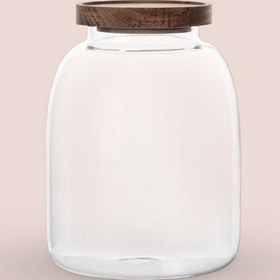 Resim The Mia Ahşap Kapaklı Cam Kavanoz 14x19 Cm Cam0505 Şeffaf 