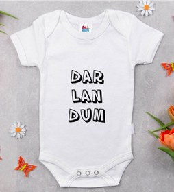 Resim Bk Kids Darlandum Tasarımlı Beyaz Bebek Body Zıbın-2 Çok Renkli 