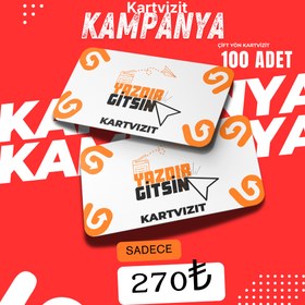 Resim Kartvizit 100 adet ÇİFT YÖN 
