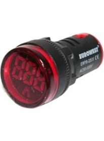 Resim 22MM Led'li 24-550V Voltmetre Kırmızı Renkli, Ölçüm Cihazı 