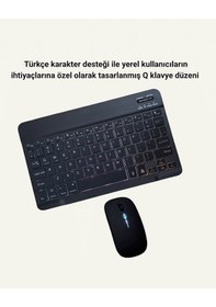 Resim Türkçe Q Klavye Düzenli Rgb Kablosuz Klavye Mouse Set - Lisinya 