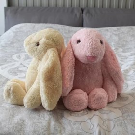 Resim Belirtilmemiş Özgüner Oyuncak Peluş Tavşan 40 cm Uzun Kulaklı Yumuşak Uyku Arkadaşı, Ponçik Sarkık Kulaklı Doldur 