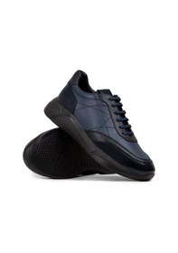 Resim Deery Hakiki Deri Lacivert Erkek Sneaker Ayakkabı - 01962Mlcve01 Lacivert 