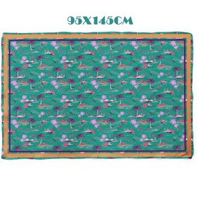 Resim tuaipek RETRO TROPIC Desen İç göstermeyen Saten PAREO 