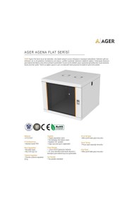 Resim Ager 12u 600x600 Demonte Agena Flat Serisi Duvar Tipi Kabinet Ön Çıtalı Cam Kapakc-b1 Beyaz 