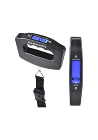 Resim Bavul Tartısı, Seyahat İçin Dijital Taşınabilir El Valiz Ağırlığı, Arka Işıklı 110 Pound Ağırlığında Askı Tartısı Taşınabilir Elektronik Ölçek 