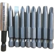 Resim İzeltaş 9 Parça Çelik Bits Uzatma Yıldız Uç Seti 50 mm Yüksek Kalite S2 Çelikten Üretim 