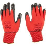 Resim STOREMAX PU17 PN5 Zebra Örme Nitril Eldiven Çift, No 10, Kırmızı Siyah 1185222 