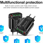 Resim Aosexi Usb Şarj Aleti Hızlı Şarj Cihazı 3.0 Qc3.0 48w Telefon Şarj Cihazı İphone Uyumlu 11 12 13 Samsung Xiaomi Hızlı Şarj Usb 